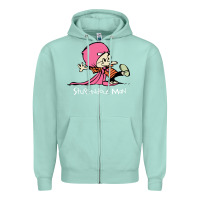 Seafoam newcalvin and hobbes stupendous man Zipper Hoodie - linhVisuals