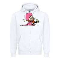 White newcalvin and hobbes stupendous man Zipper Hoodie - linhVisuals