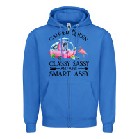 True Royal newcamper queen classy sassy and a bit smart assy Zipper Hoodie - linhVisuals