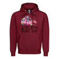 Burgundy newcamper queen classy sassy and a bit smart assy Zipper Hoodie - linhVisuals