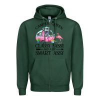 Sports Green newcamper queen classy sassy and a bit smart assy Zipper Hoodie - linhVisuals