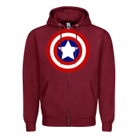 Burgundy newcaptain america Zipper Hoodie - linhVisuals