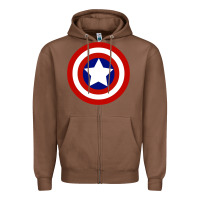 Chestnut newcaptain america Zipper Hoodie - linhVisuals