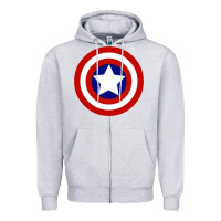 Heather Grey newcaptain america Zipper Hoodie - linhVisuals