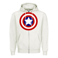 Oatmeal Heather newcaptain america Zipper Hoodie - linhVisuals