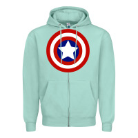 Seafoam newcaptain america Zipper Hoodie - linhVisuals