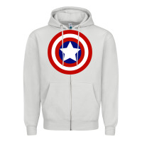 Dove Grey newcaptain america Zipper Hoodie - linhVisuals
