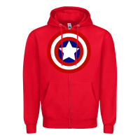 Red newcaptain america Zipper Hoodie - linhVisuals