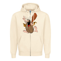 Sandshell newcaptain caveman Zipper Hoodie - linhVisuals
