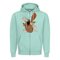 Seafoam newcaptain caveman Zipper Hoodie - linhVisuals