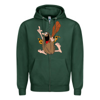 Sports Green newcaptain caveman Zipper Hoodie - linhVisuals
