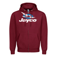 Burgundy Jayco Bicycling Bike Zipper Hoodie - linhVisuals
