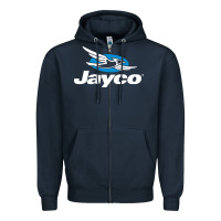 Navy Jayco Bicycling Bike Zipper Hoodie - linhVisuals
