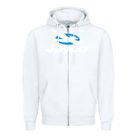 White Jayco Bicycling Bike Zipper Hoodie - linhVisuals