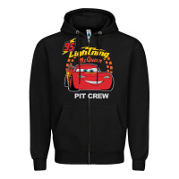 Black newcars lightning mcqueen Zipper Hoodie - linhVisuals