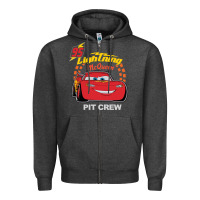 Charcoal Heather newcars lightning mcqueen Zipper Hoodie - linhVisuals