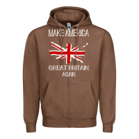 Chestnut make america great britain again funny uk us Zipper Hoodie - linhVisuals
