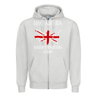 Dove Grey make america great britain again funny uk us Zipper Hoodie - linhVisuals