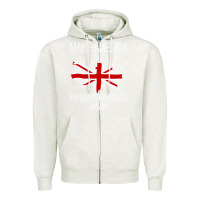 Oatmeal Heather make america great britain again funny uk us Zipper Hoodie - linhVisuals
