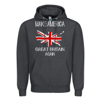 Smoke make america great britain again funny uk us Zipper Hoodie - linhVisuals