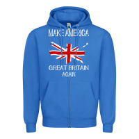True Royal make america great britain again funny uk us Zipper Hoodie - linhVisuals