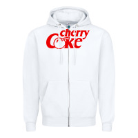 White newcherry coke Zipper Hoodie - linhVisuals