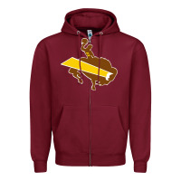 Burgundy wyoming josh Zipper Hoodie - linhVisuals