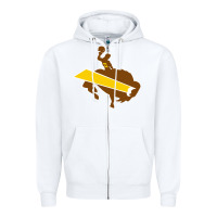 White wyoming josh Zipper Hoodie - linhVisuals