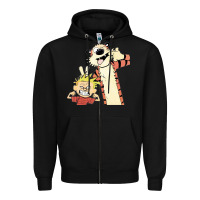 Black calvin Zipper Hoodie - linhVisuals