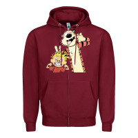 Burgundy calvin Zipper Hoodie - linhVisuals