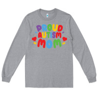 Heather Grey LIL Autism Mom Long Sleeve Tee - CowhideDigitalArt