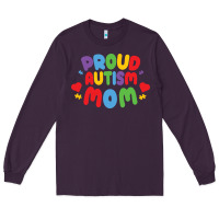 Plum LIL Autism Mom Long Sleeve Tee - CowhideDigitalArt