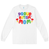 White LIL Autism Mom Long Sleeve Tee - CowhideDigitalArt