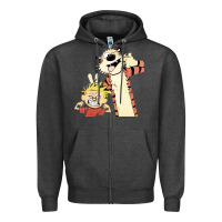 Charcoal Heather calvin Zipper Hoodie - linhVisuals