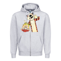 Heather Grey calvin Zipper Hoodie - linhVisuals