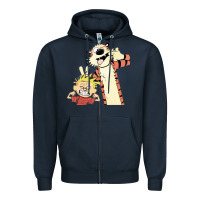 Navy calvin Zipper Hoodie - linhVisuals