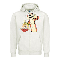 Oatmeal Heather calvin Zipper Hoodie - linhVisuals