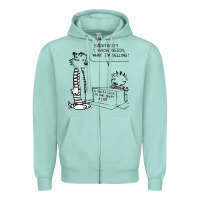 Seafoam calvin Zipper Hoodie - linhVisuals
