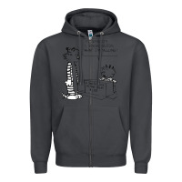 Smoke calvin Zipper Hoodie - linhVisuals