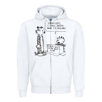 White calvin Zipper Hoodie - linhVisuals