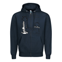 Navy calvin Zipper Hoodie - linhVisuals