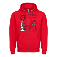 Red calvin Zipper Hoodie - linhVisuals