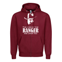 Burgundy walker texas ranger merchandise Zipper Hoodie - linhVisuals