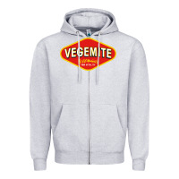 Heather Grey vegemite Zipper Hoodie - linhVisuals