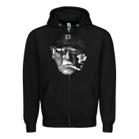Black newcigarette smoking jim leyland Zipper Hoodie - linhVisuals