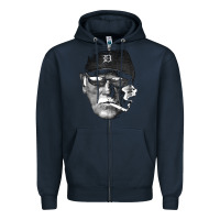 Navy newcigarette smoking jim leyland Zipper Hoodie - linhVisuals