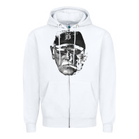 White newcigarette smoking jim leyland Zipper Hoodie - linhVisuals