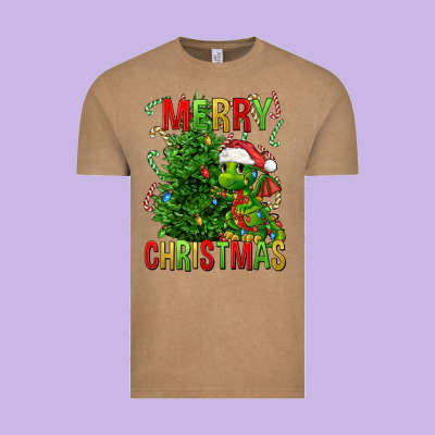 Merry Christmas Dragon Vintage Tee Designed By Fadigitalartstudio