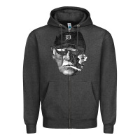 Charcoal Heather newcigarette smoking jim leyland Zipper Hoodie - linhVisuals