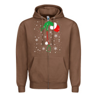 Chestnut newchristmas grinch hand holding a stethoscope Zipper Hoodie - linhVisuals